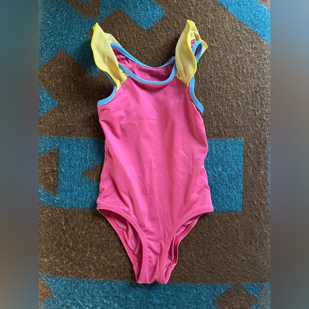Patagonia Kids Swim One Piece - Pink and Yellow